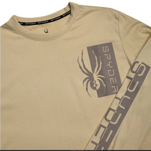 NEW SPYDER Mens Split Logo Long Sleeve - Cloud - Picture 2 of 3